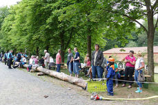 Entzünden des Johannifeuers (Foto: Karl-Franz Thiede)